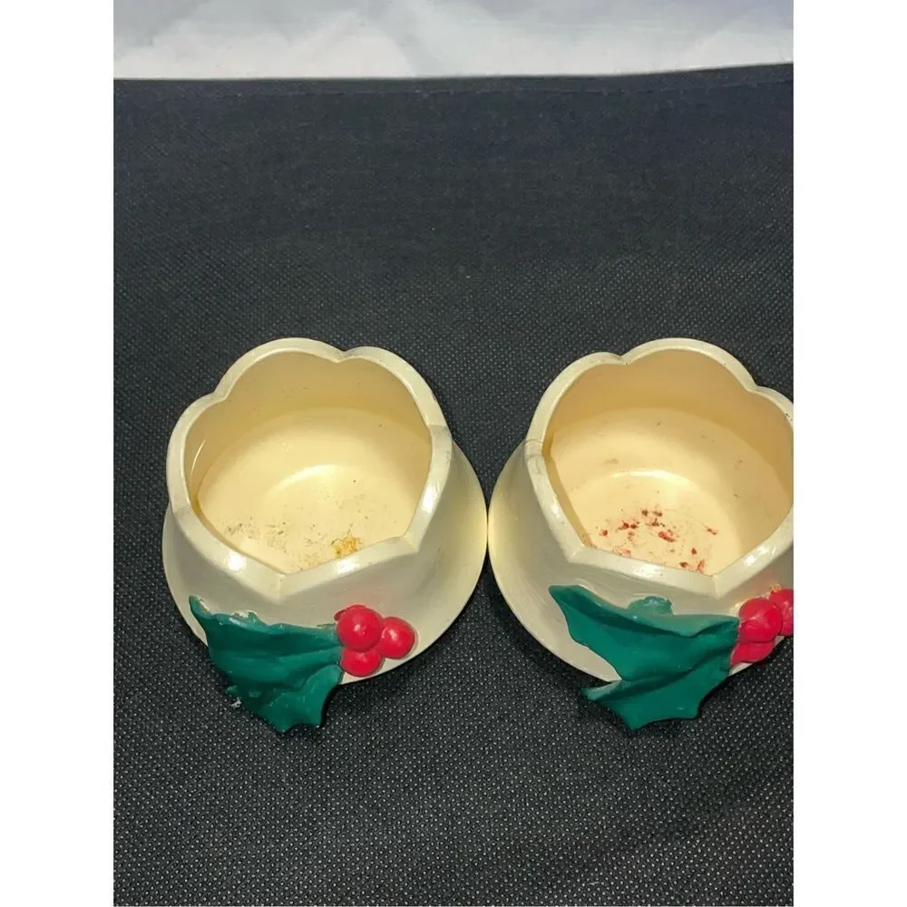 Two Holiday candle votives ￼